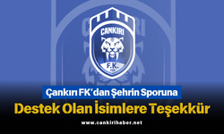 Çankırı FK’dan Şehrin Sporuna Destek Olan İsimlere Teşekkür