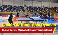 Çankırı’da Kamu Spor Oyunları Masa Tenisi Müsabakaları Tamamlandı