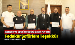 Gençlik ve Spor İl Müdürü Sadık AK'tan Fedakâr Şoförlere Teşekkür