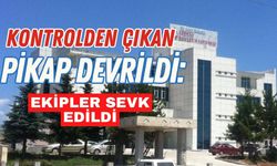 Kontrolden Çıkan Pikap Devrildi: Ekipler Sevk Edildi