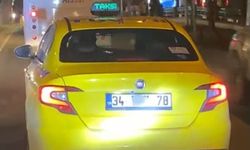 Sancaktepe’de plakası kapalı taksi trafikte görüntülendi!