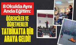 8 Okulda Aynı Anda Eğitim: Öğrenciler ve Öğretmenler Tatbikatta Bir Araya Geldi!