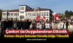 Çankırı’da Duygulandıran Etkinlik: Kırmızı-Beyaz Balonlar Umutla Göğe Yükseldi