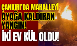 Çankırı’da Mahalleyi Ayağa Kaldıran Yangın! İki Ev Kül Oldu!