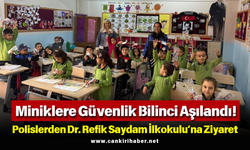 Miniklere Güvenlik Bilinci Aşılandı! Polislerden Dr. Refik Saydam İlkokulu’na Ziyaret