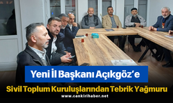 Yeni İl Başkanı Açıkgöz’e Sivil Toplum Kuruluşlarından Tebrik Yağmuru