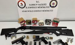 Atakum’da Ruhsatsız Silah ve Fişeklere El Konuldu