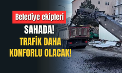 Belediye ekipleri sahada! Trafik daha konforlu olacak!