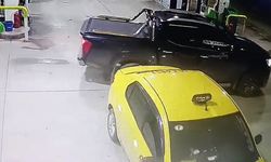 Bursa’da gasbedilen taksinin kaçırılma anları kamerada