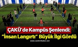 ÇAKÜ’de Kampüs Şenlendi: “İnsan Langırtı” Büyük İlgi Gördü