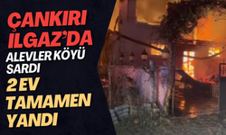 Çankırı Ilgaz’da Alevler Köyü Sardı: 2 Ev Tamamen Yandı
