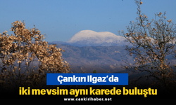 Çankırı Ilgaz’da iki mevsim aynı karede buluştu