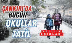 Çankırı il merkezinde okullara kar tatili: Valilik açıkladı