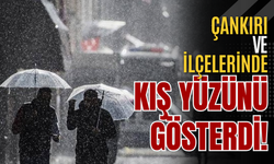 Çankırı ve İlçelerinde Kış Yüzünü Gösterdi!