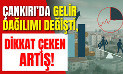 Çankırı’da Gelir Dağılımı Değişti, Dikkat Çeken Artış!