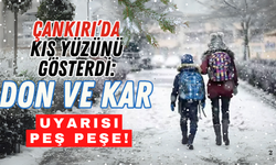 Çankırı’da Kış Yüzünü Gösterdi: Don ve Kar Uyarısı Peş Peşe!