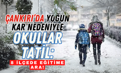Çankırı’da Yoğun Kar Nedeniyle Okullar Tatil: 8 İlçede Eğitime Ara!