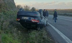 Direksiyon Hakimiyetini Kaybetti, Otomobil Taklalar Attı