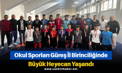 Okul Sporları Güreş İl Birinciliğinde Büyük Heyecan Yaşandı