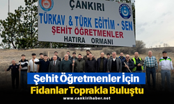 Şehit Öğretmenler İçin Fidanlar Toprakla Buluştu