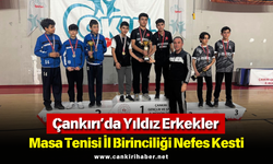 Çankırı’da Yıldız Erkekler Masa Tenisi İl Birinciliği Nefes Kesti