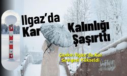 Ilgaz'da Kar Kalınlığı Şaşırttı