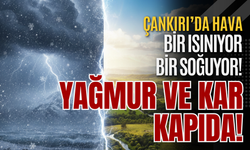 Çankırı’da Hava Bir Isınıyor Bir Soğuyor! Yağmur ve Kar Kapıda!