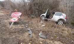 Korkutan Kaza! Virajı Alamayan Otomobil Ağaçlara Çarptı