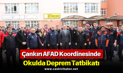 Çankırı AFAD Koordinesinde Okulda Deprem Tatbikatı