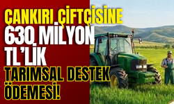 Çankırı Çiftçisine 630 Milyon TL’lik Tarımsal Destek Ödemesi!