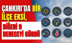 Çankırı’da Bir İlçe Eksi, Diğeri 9 Dereceyi Gördü!