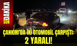 Çankırı’da İki Otomobil Çarpıştı: 2 Yaralı!