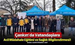 Çankırı’da Vatandaşlara Acil Müdahale Eğitimi ve Sağlık Bilgilendirmesi!