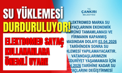Su Yüklemesi Durduruluyor: Elektromed Sayaç Kullananlara Önemli Uyarı