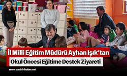 İl Millî Eğitim Müdürü Ayhan Işık’tan Okul Öncesi Eğitime Destek Ziyareti