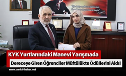 KYK Yurtlarındaki Manevi Yarışmada Dereceye Giren Öğrenciler Müftülükte Ödüllerini Aldı!