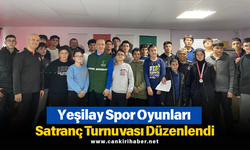 Yeşilay Spor Oyunları Satranç Turnuvası Düzenlendi