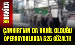 Çankırı’nın da Dahil Olduğu Operasyonlarda 525 Gözaltı!