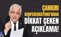 Çankırı Konfederasyonu’ndan Dikkat Çeken Açıklama!