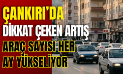 Çankırı’da Dikkat Çeken Artış: Araç Sayısı Her Ay Yükseliyor