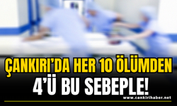 Çankırı’da Her 10 Ölümden 4’ü Bu Sebeple!