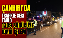 Çankırı’da Trafikte Sert Tablo: 1309 Sürücüye İdari İşlem