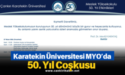 Karatekin Üniversitesi MYO’da 50. Yıl Coşkusu