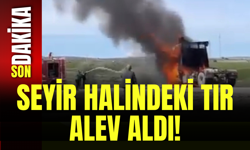 Seyir Halindeki Tır Alev Aldı!