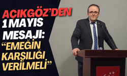 Açıkgöz’den 1 Mayıs Mesajı: “Emeğin Karşılığı Verilmeli”