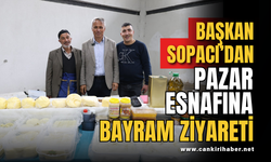 Başkan Sopacı’dan Pazar Esnafına Bayram Ziyareti