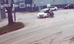 Kavşakta Korkutan Çarpışma Kamerada!