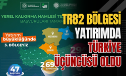 TR82 Bölgesi Yatırımda Türkiye Üçüncüsü Oldu