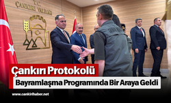 Çankırı Protokolü Bayramlaşma Programında Bir Araya Geldi