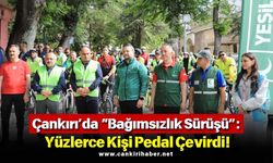 Çankırı’da “Bağımsızlık Sürüşü”: Yüzlerce Kişi Pedal Çevirdi!